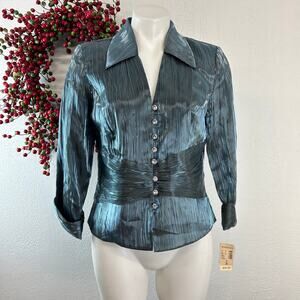 DressBarn Blazer
Formal Satin Rhinestone Buttons Women  size 8